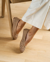 Leather Woven Ballet Flats |