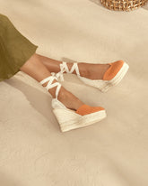 Soft Suede Heart-Shaped Wedge Espadrilles |