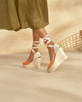 Soft Suede Heart-Shaped Wedge Espadrilles |