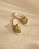 Soft Suede Sandals With Knot |