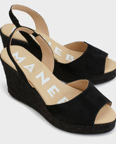 Soft Suede Slingback Wedge Espadrilles |