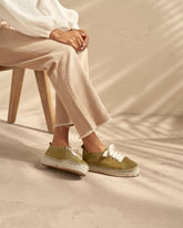 Suede Lace-Up Espadrilles |