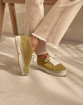Suede Lace-Up Espadrilles |