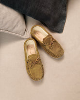 Suede With Faux Fur Moccasins |