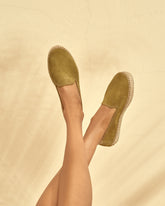 Espadrillas basse in pelle scamosciata |
