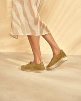 Espadrillas basse in pelle scamosciata |