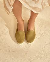 Espadrillas basse in pelle scamosciata |