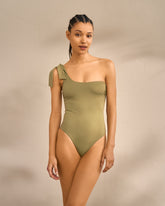 Tie-Up One Shoulder One Piece |