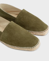 Espadrillas in Pelle Scamosciata con Punta Quadrata |