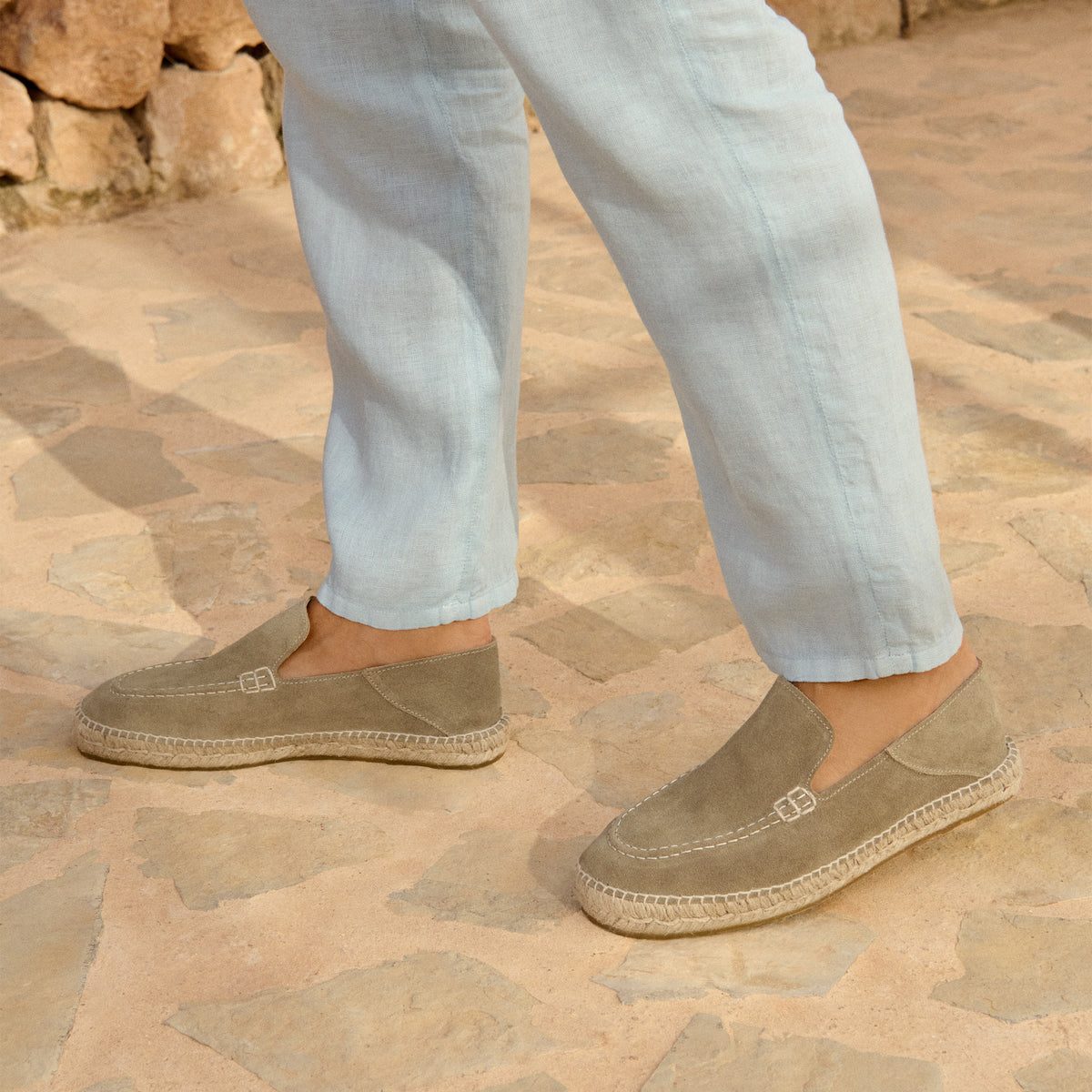 Manebi Suede Square Toe Espadrilles 44 Manebi Hamptons Brown Suede Espadrilles Niutrack.com - main image 4
