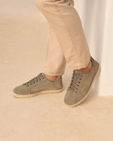 Suede Lace-Up Espadrilles |