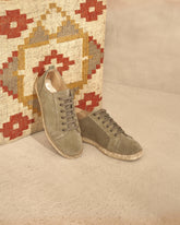Suede Lace-Up Espadrilles |