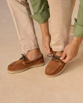 Scarpe da Barca Espadrillas in Pelle scamosciata |