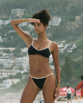 Bikini a Triangolo con Profilo a Contrasto |