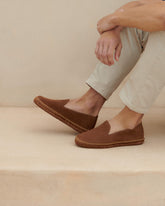 Espadrillas flat in pelle scamosciata |