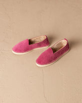 Suede With Faux Fur Flat Espadrilles |