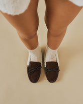 Mocassini in Pelle Scamosciata e Faux Fur |