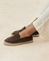 Suede Loafers Espadrilles - Women’s Loafers | 