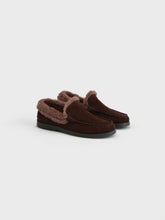 Mocassini Invernali in Pelle Scamosciata<br />e Faux Fur |