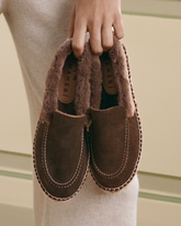 Suede With Faux Fur Slippers |