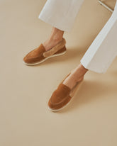 Suede With Faux Fur Slippers- R60LW |