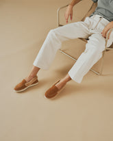 Suede With Faux Fur Slippers- R60LW |