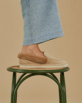 Suede With Faux Fur Slippers |