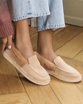 Suede With Faux Fur Slippers |