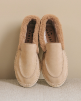 Suede With Faux Fur Slippers |