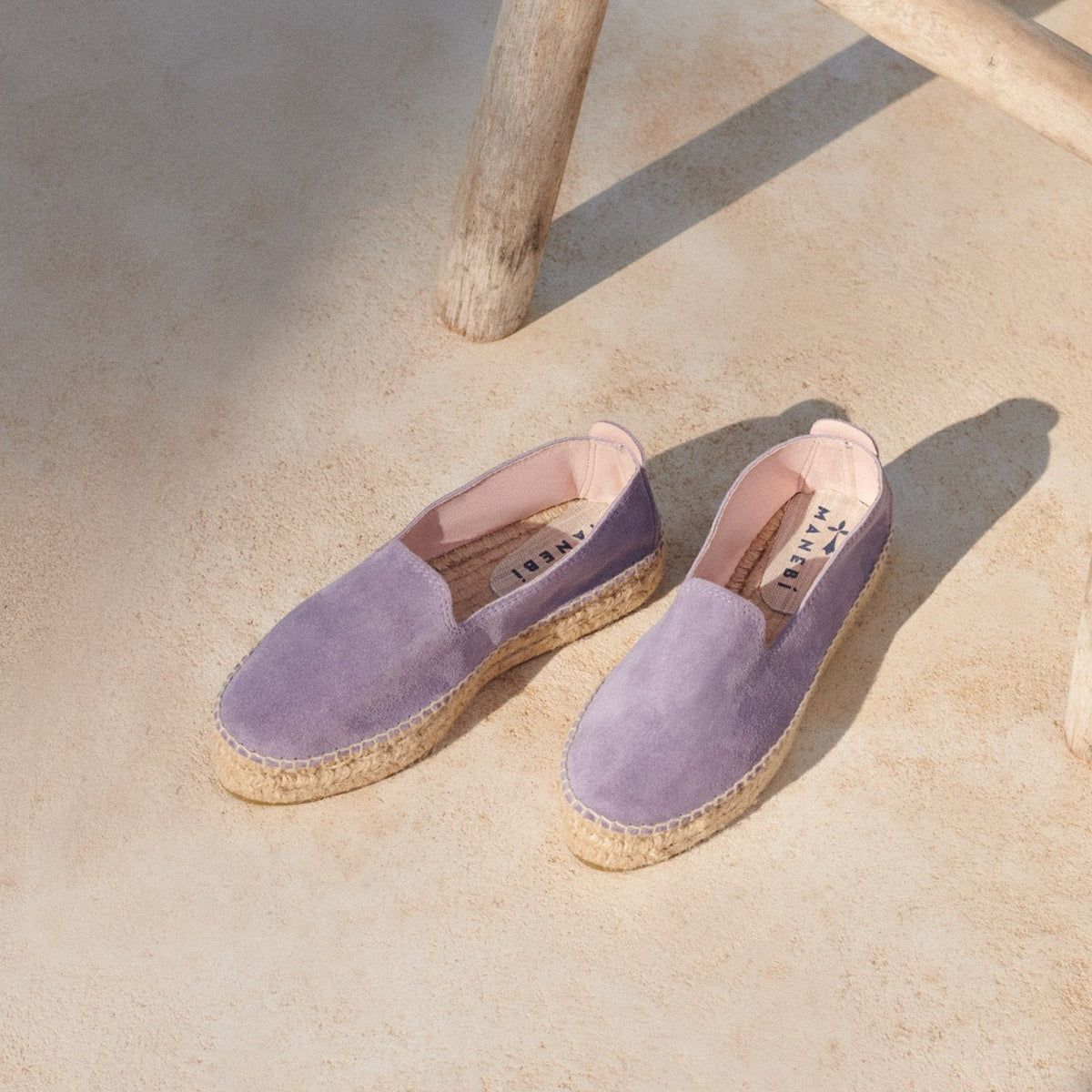 Manebí Suede Double Sole Espadrilles-Wisteria Lilac