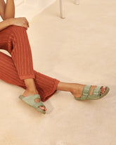 Sandali Nordic in Pelle Scamosciata |