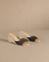 Soft Suede Mule Wedge Espadrilles |