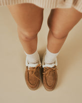 Suede Lace-Up Boots With Faux Fur |