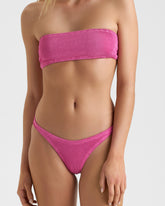 Seersucker Bandeau Bikini |