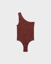 Seersucker One Shoulder One Piece |