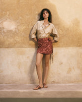 Printed Silk Lipso Skirt |