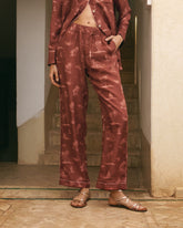 Printed Silk Belem Trousers Piping |