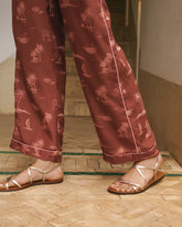 Printed Silk Belem Trousers Piping |