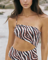 Cut-Out One-Shoulder One-Piece |