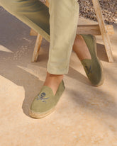 Suede Embroidered Espadrilles |