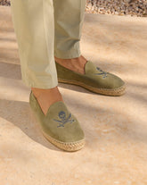 Suede Embroidered Espadrilles |
