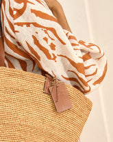 Natural Raffia and Leather<br />Basket Bag - RAFFIA BAGS & ACCESSORIES | 