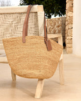 Raffia & Leather Basket Bag |
