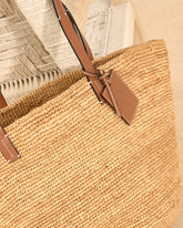 Raffia & Leather Basket Bag |