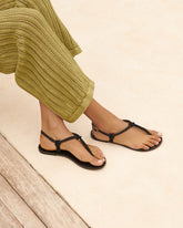 Suede Leather Sandals - Women’s Sandals | 