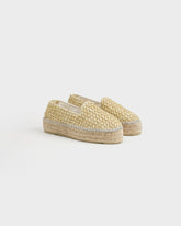 Raffia Stripes Double Sole Espadrilles |