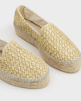 Raffia Stripes Double Sole Espadrilles |