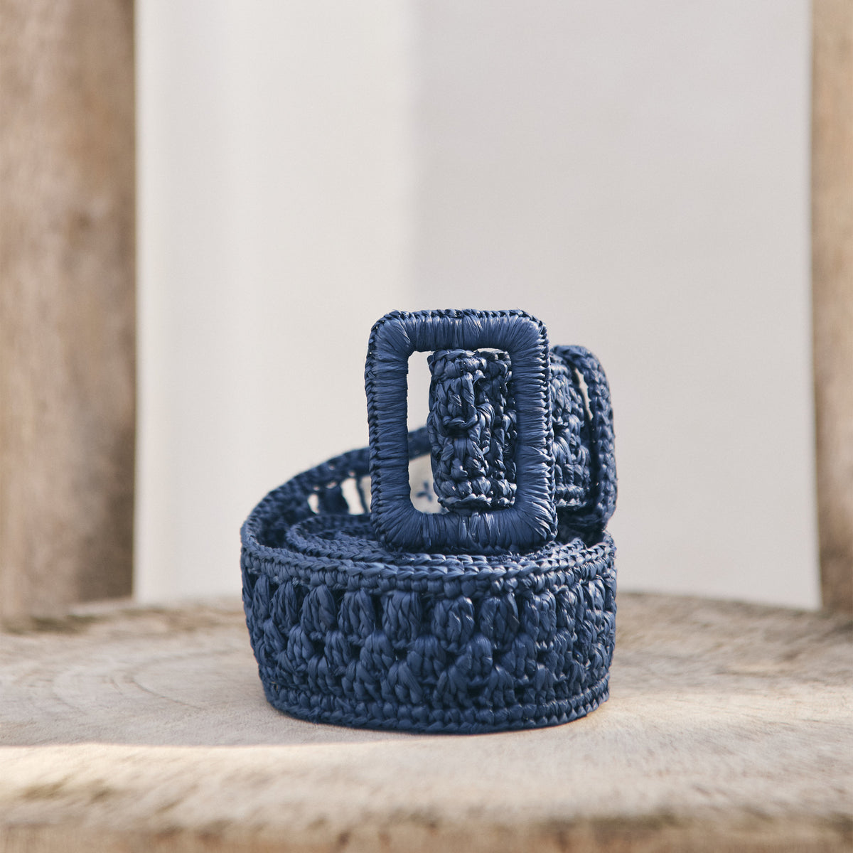 Manebí | Raffia Belt Weaving - Vintage Navy display picture 1
