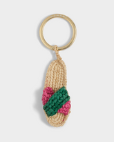 Natural Raffia Espa Charm Keyring |