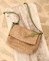 Raffia & Leather Summer Night Bag Medium |